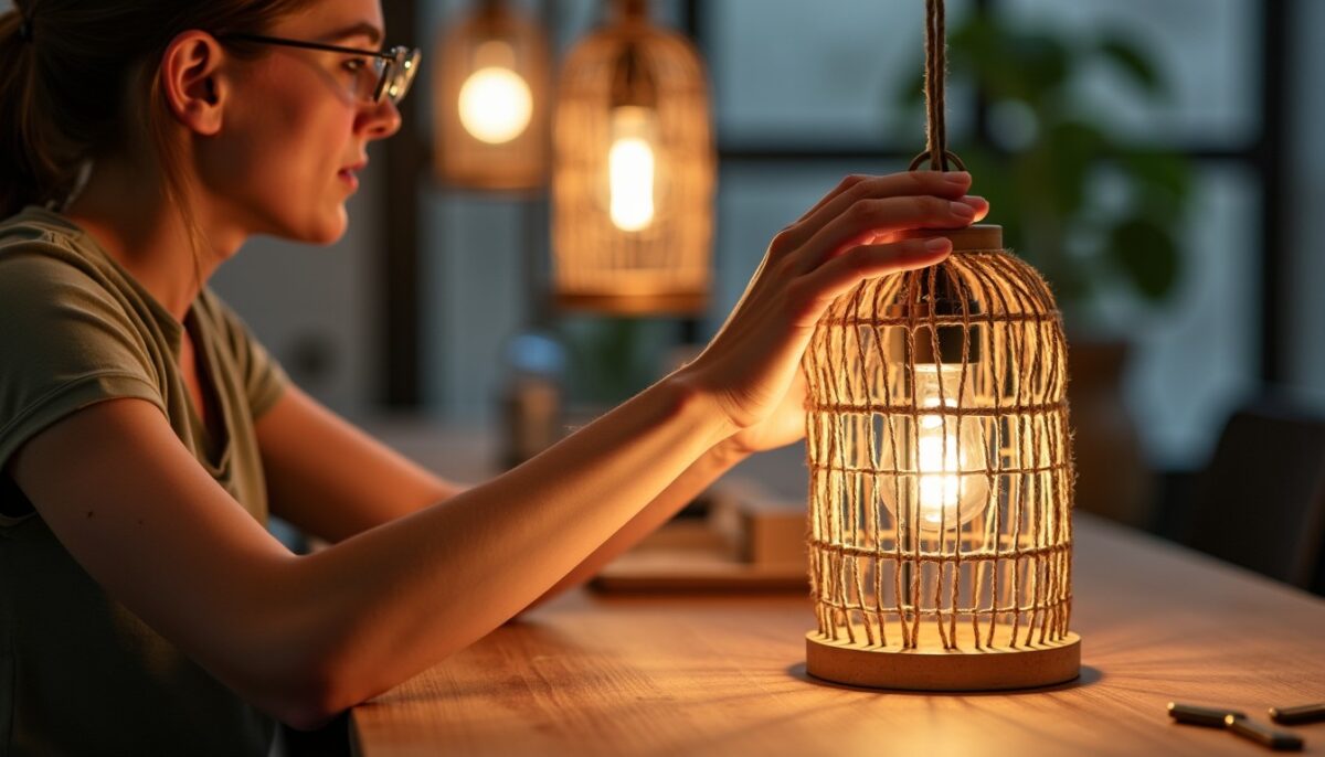 Fabriquez votre suspension lumineuse en rotin : le guide étape par étape