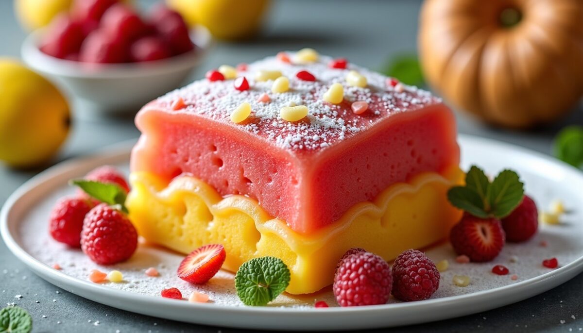 Découvrez la gaufre arc-en-ciel aux saveurs exotiques sublimée par des fruits colorés et vitaminés !